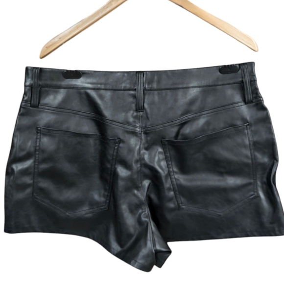 MADEWELL Short Shorts Baddie Leather Perfect Black 31 3.5" New - Picture 9 of 16